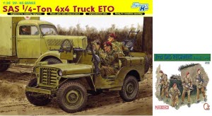BD6725 1/35 SAS Raider 1/4 Ton 4x4 Truck ETO 1944 + 2nd SAS Regiment Figure Set - Smart Kit(인형 4개포함)