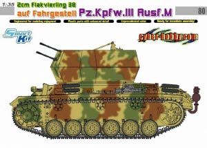 BD6778 1/35 2cm Flakvierling 38 auf Fahrgestell Pz.Kpfw.III Ausf.M