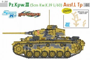 BD6587 1/35 Cyber Hobby Pz.Kpw.III Panzer III 5cm Kw.K.39 L/60 Ausf.L Tp