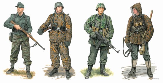 BD6704 1/35 German Waffen Grenadiers 1944-45 (4 Figures Set)