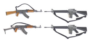 BD75035 1/6 AK-47 vs M16 Gun (2 each)