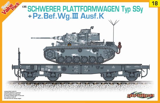 BD9118 1/35 Schwerer Plattformwagen Typ Ssy + Pz. Bef. Wg. III Ausf. K With bonus Magic Tracks