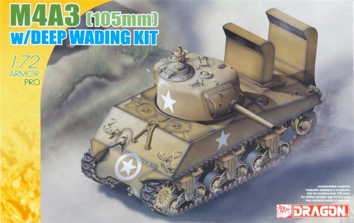 BD7330 1/72 M4A3 Sherman (105mm) w/Deep Wading Kit