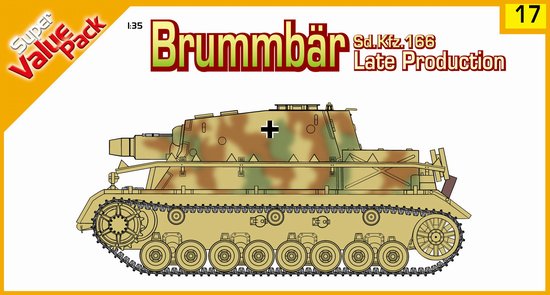 BD9117 1/35 Sd.Kfz. 166 Late Production ''Brummbar'' With bonus German figure set ''German Grenadiers'' East Prussia 1945 and Magic tracks