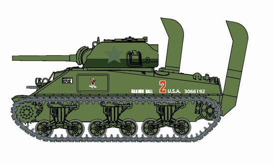BD7367 1/72 Sherman M4 Normandy w/Deep Wading Kit
