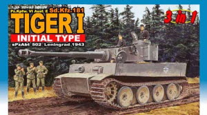 BD6252 1/35 Pz.Kpfw. VI Ausf. E (Sd.Kfz. 181) Tiger I Initial Type (3 in 1)