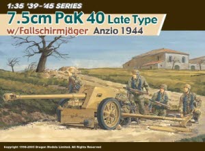 BD6250 1/35 7.5cm PAK40 w/Fallschirmjager