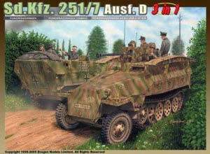 BD6223 1/35 Sd. Kfz. 251/7 Ausf. D Pioneerpanzerwagen (3 in 1)