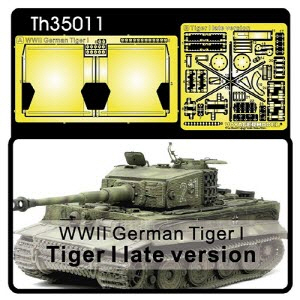 [주문시 바로 입고] BFTH35011 German Tiger I Late Version Muffler Cover & Tool Buckles