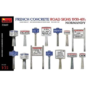 [주문시 바로 입고] BE35669 1/35 France Concrete Road Signs 1930-40