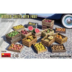 [주문시 바로 입고] BE35628 1/35 Wooden Crates with Fruit