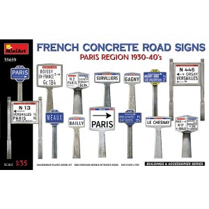 [주문시 바로 입고] BE35659 1/35 French Concrete Road Signs.Paris Region 1930-40s