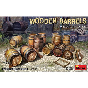 [주문시 바로 입고] BE35630 1/35 Wooden Barrels Medium Size