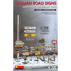 [주문시 바로 입고] BE35609 1/35 German Road Sign WW2-Ardennes, German 1945