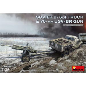 [주문시 바로 입고] BE35272 1/35 Soviet 2t 6x4 Truck w/ 76mm USV-BR Gun-인형 2개 포함