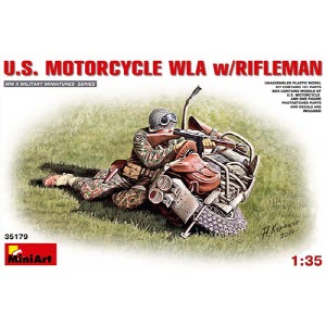 [주문시 바로 입고] BE35179 1/35 U.S.Motorcycle WLA w/Rifleman1/35 미군 바이크 탑승병