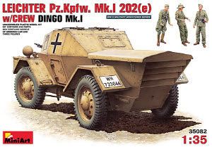 [주문시 바로 입고] BE35082 1/35 LEICHTER Pz.kpfw. 202(e) w/Crew Dingo Mk.I (인형 3개 포함)
