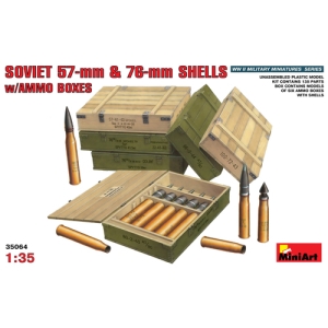 [주문시 바로 입고] BE35064 1/35 Soviet 57mm and 76mm Shells w/ Ammo Box(포탄상자 6개 포함)