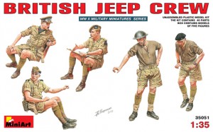 BE35051 1/35 British Jeep Crew.(인형 5개 포함)