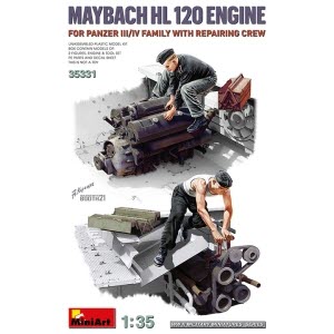 BE35331 1/35 Maybach HL120 Engine for Panzer III/IV Family with Repair Crew
