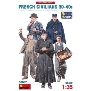 BE38037 1/35 France Civilians 30-40s Resin Heads
