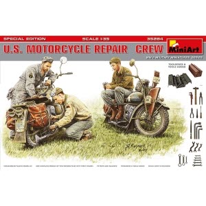 BE35284 1/35 U.S. Motorcycle Repair Crew. Special Edition