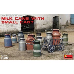 BE35580 1/35 Milk Cans With Small Cart