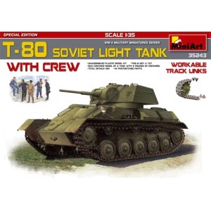 BE35243 T-80 Soviet Light Tank w/Crew.Special Edition