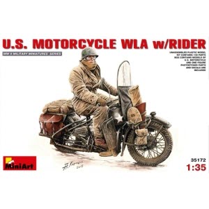 BE35172 1/35 U.S.Motorcycle WLA with Rider