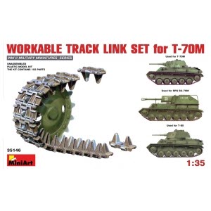 BE35146 1/35 Workable Track Link Set for T-70M Light Tank(T-70M SU-76 T-80(2차대전))