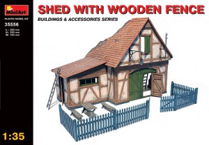BE35556 1/35 Shed with Wooden Fence