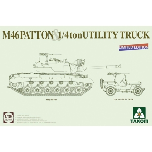 [주문시 바로 입고] BT2117X 1/35 M-46 Patton + 1/4 Ton Utility Truck