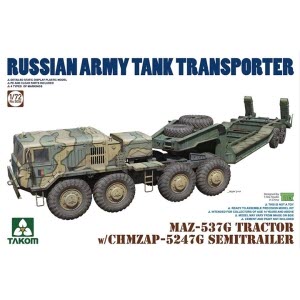 [주문시 바로 입고] BT5004 1/72 MAZ-537G Trator w/Chmap-5247G Semi Trailer Russian Tank Transporter