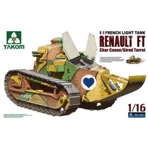 [주문시 바로 입고] BT1001 1/16 French Light Tank Renault FT char canon/Girod turret