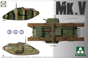 [주문시 바로 입고] BT2034 1/35 WWI Heavy Battle Tank Mark V 3 in 1