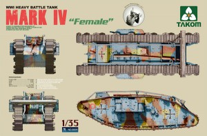 BT2009 1/35 WWI Heavy Battle Tank Mark IV Female