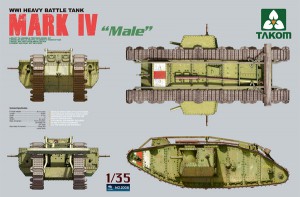 BT2008 1/35 WWI Heavy Battle Tank Mark IV Male