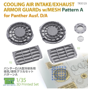 TR35123 1/35 Cooling Air Intake/Exhaust Armor Guards w/Mesh Pattern A for Panther Ausf.D/A