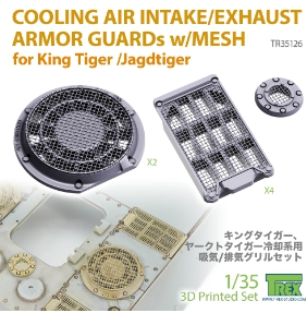 TR35126 1/35 Cooling Air Intake/Exhaust Armor Guards w/Mesh for King Tiger/Jagdtiger
