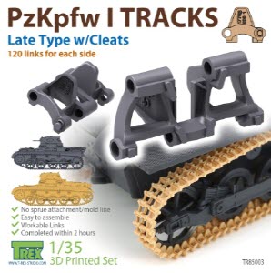 TR85003 1/35 PzKpfw I Tracks Late Type w/Cleats for Ausf.A/B
