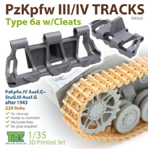 TR85025 1/35 PzKpfw.III/IV Tracks Type 6a w/Cleats