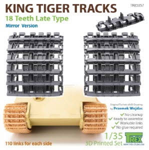 TR85057 1/35 King Tiger Tracks 18 Teeth Late Type Mirror Version