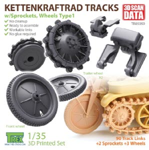 TR85059 1/35 Kettenkaraftrad Tracks w/Sprockets, Wheels Type 1 for TAMIYA 35377
