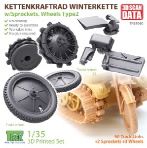 TR85060 1/35 Kettenkaraftrad Winterkette w/Sprockets, Wheels Type 2 for TAMIYA 35377