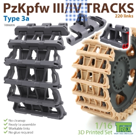 TR86006 1/16 PzKpfw.III/IV Tracks Type 3a