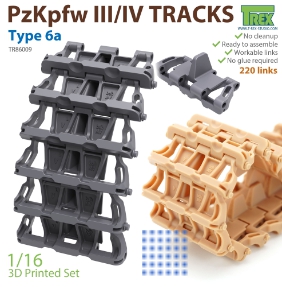 TR86010 1/16 PzKpfw III/IV Tracks Type 6b w/Cleats