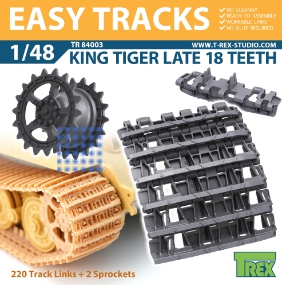 TR84003 1/48 King Tiger Late 18 Teeth Tracks w/Sprockets
