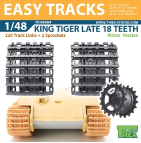 TR84004 1/48 King Tiger Late 18 Teeth Tracks Mirror Version w/Sprockets