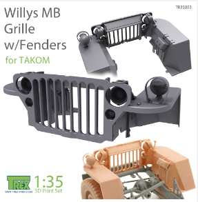 TR35053 1/35 Willys MB Grille w/Fenders Set for TAKOM