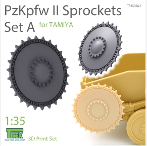TR35056-1 1/35 PzKpfw II Sprockets Set A for TAMIYA